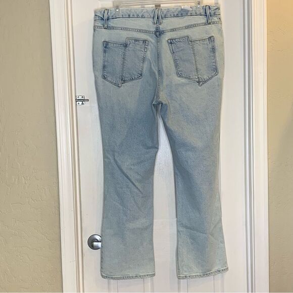 Good American Good Boyfriend Distressed Jeans Denim Women Blue Size 16 - Picture 12 of 12